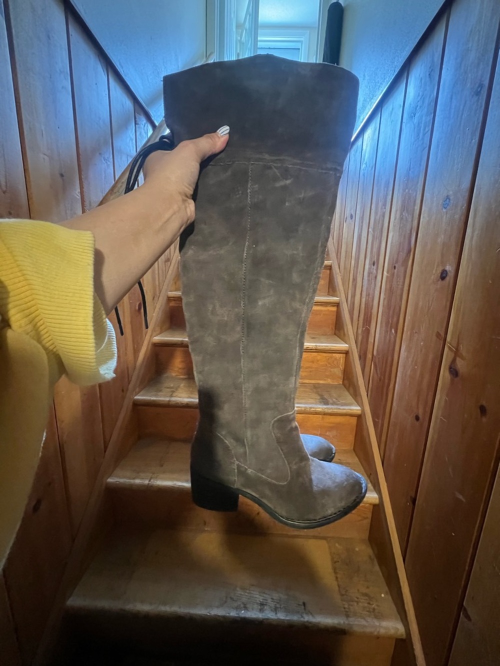 Born Over-the-Knee BORN Suede Boots in Grayish brown